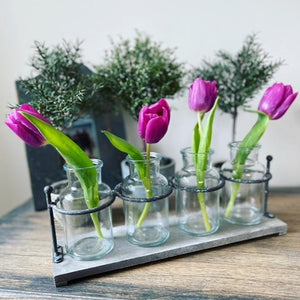 Wooden Rustic Rack with four mini Jars