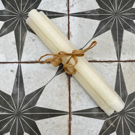 Rustic Ivory Dinner Candles