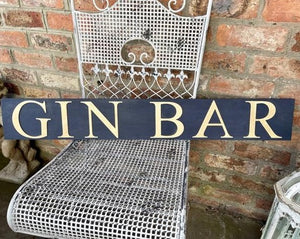 Rustic wooden Gin Bar Sign