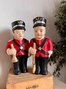 Pair of Papier Mache Soldiers