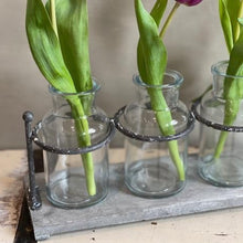 Load image into Gallery viewer, Wooden Rustic Rack with four mini Jars
