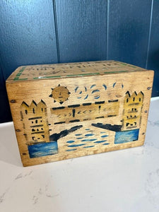 Vintage Wooden Tea Caddy