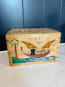 Vintage Wooden Tea Caddy